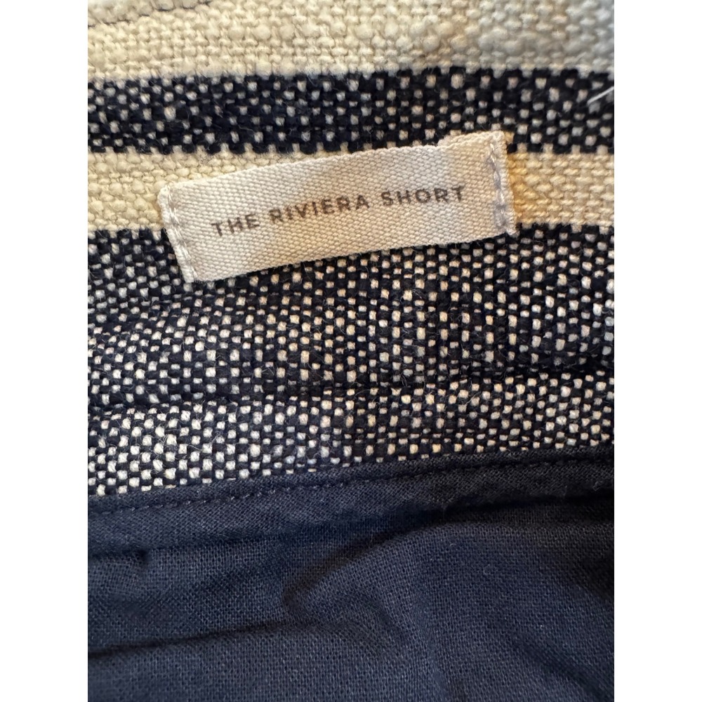 LOFT Riviera Shorts Navy‎ Blue White Striped Sailor Button Front Size 6 - Picture 8 of 8